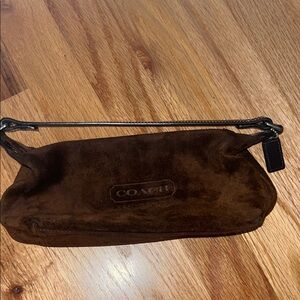 Coach Rich Brown Suede Clutch